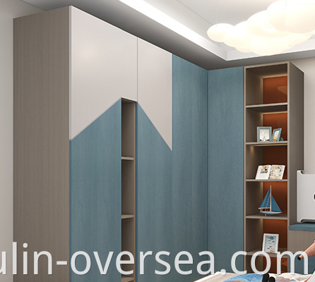 Blue custom kids room and children bedroom wardrobes